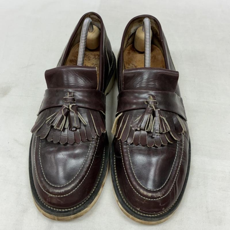 ジョージコックス GEORGE COX ローファー ローファー レザー フリンジ タッセル ローファー イングランド製 UK：7.5 メンズ USED 古着 中古 50158600