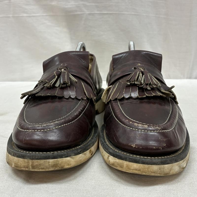 ジョージコックス GEORGE COX ローファー ローファー レザー フリンジ タッセル ローファー イングランド製 UK：7.5 メンズ USED 古着 中古 50158600