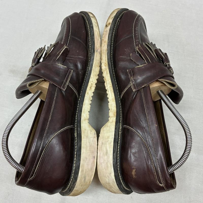 ジョージコックス GEORGE COX ローファー ローファー レザー フリンジ タッセル ローファー イングランド製 UK：7.5 メンズ USED 古着 中古 50158600