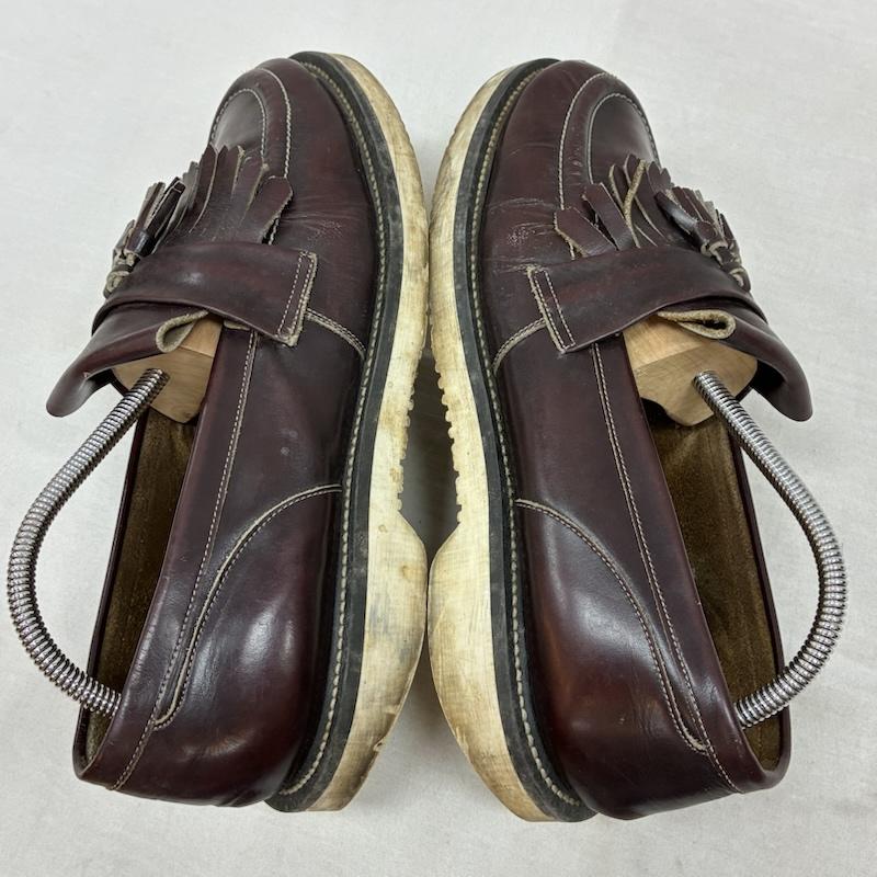 ジョージコックス GEORGE COX ローファー ローファー レザー フリンジ タッセル ローファー イングランド製 UK：7.5 メンズ USED 古着 中古 50158600