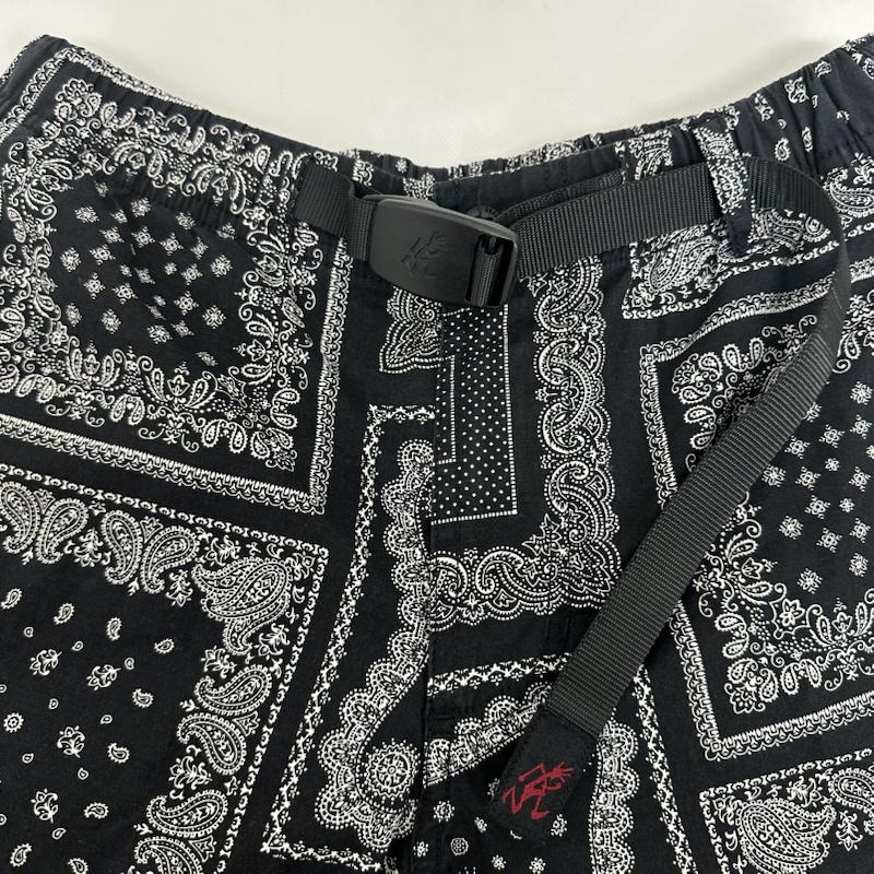 グラミチ GRAMICCI パンツ ショートパンツ WEATHER NN-SHORTS ペイズリー 総柄 ハーフ パンツ GMP-21S019 S 黒 / ブラック / black メンズ USED 古着 中古 50158605