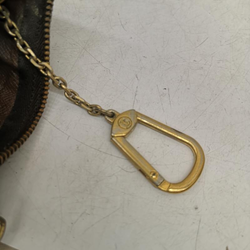 ルイヴィトン LOUIS VUITTON 財布 コンパクト財布 モノグラム ポシェット クレ キーホルダー付 コインケース コインパース 小銭入れ M62650 - 茶 / ブラウン / brown レディース USED 古着 中古 50158606