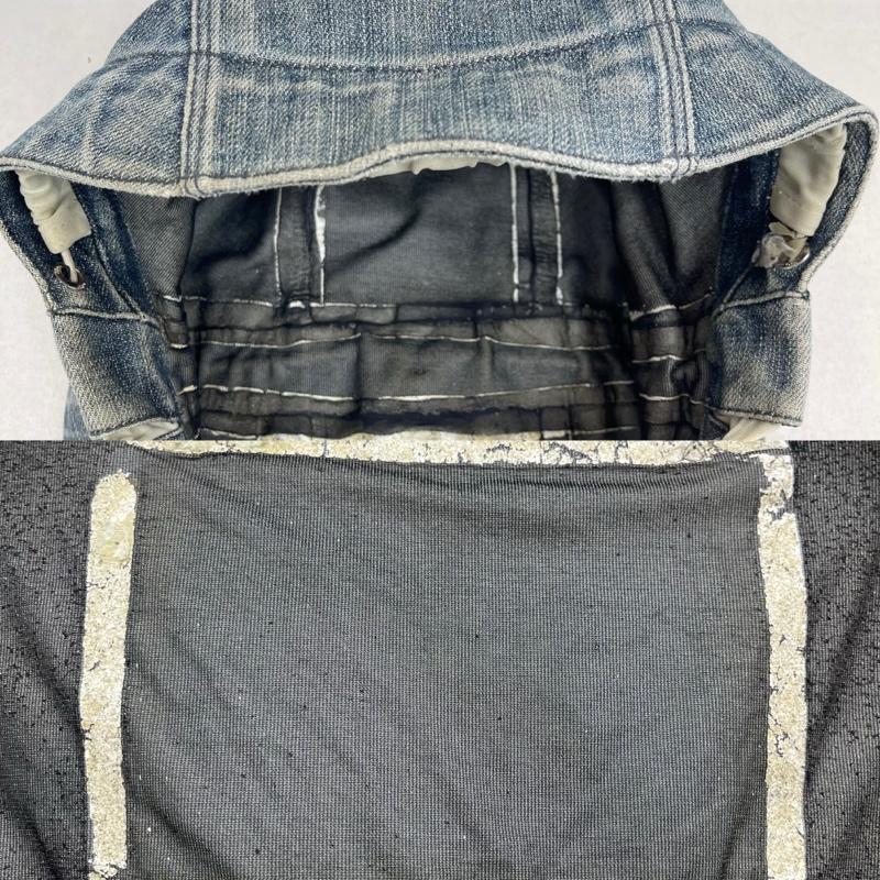 リーバイス Levi s ジャケット、上着 ジャンパー、ブルゾン 面ファスナー ジップアップ デニム フード ジャケット インディゴ / インディゴ / Indigo メンズ USED 古着 中古 50158615