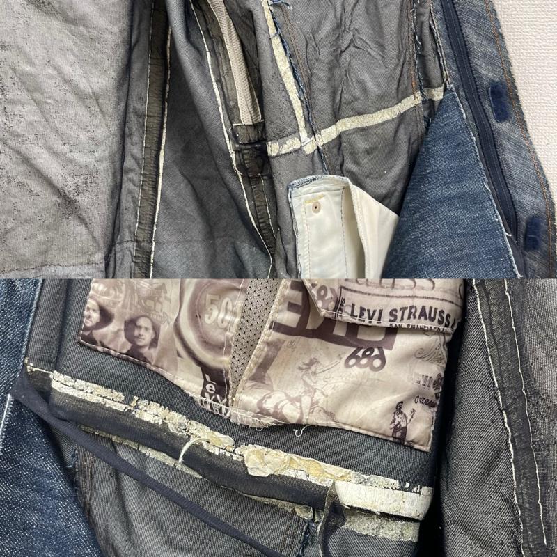 リーバイス Levi s ジャケット、上着 ジャンパー、ブルゾン 面ファスナー ジップアップ デニム フード ジャケット インディゴ / インディゴ / Indigo メンズ USED 古着 中古 50158615