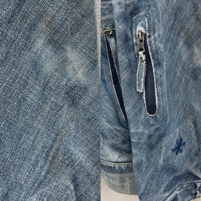 リーバイス Levi s ジャケット、上着 ジャンパー、ブルゾン 面ファスナー ジップアップ デニム フード ジャケット インディゴ / インディゴ / Indigo メンズ USED 古着 中古 50158615