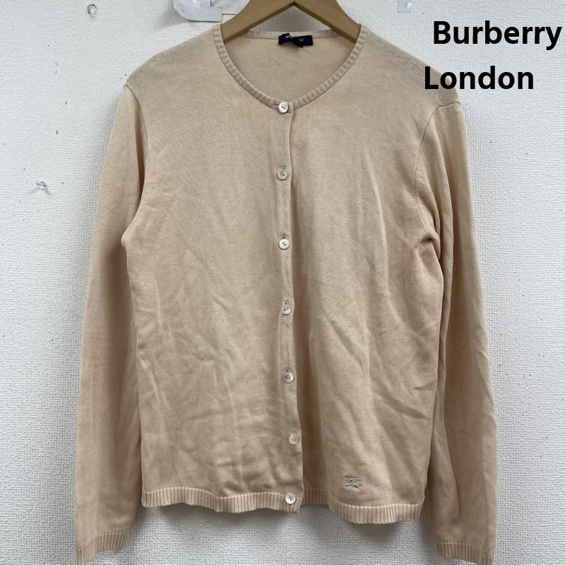 バーバリーロンドン Burberry London カーディガン 長袖 ロゴ刺繍 薄手 コットン カーディガン FBA72-051 40 ベージュ / ベージュ / beige レディース USED 古着 中古 50158616