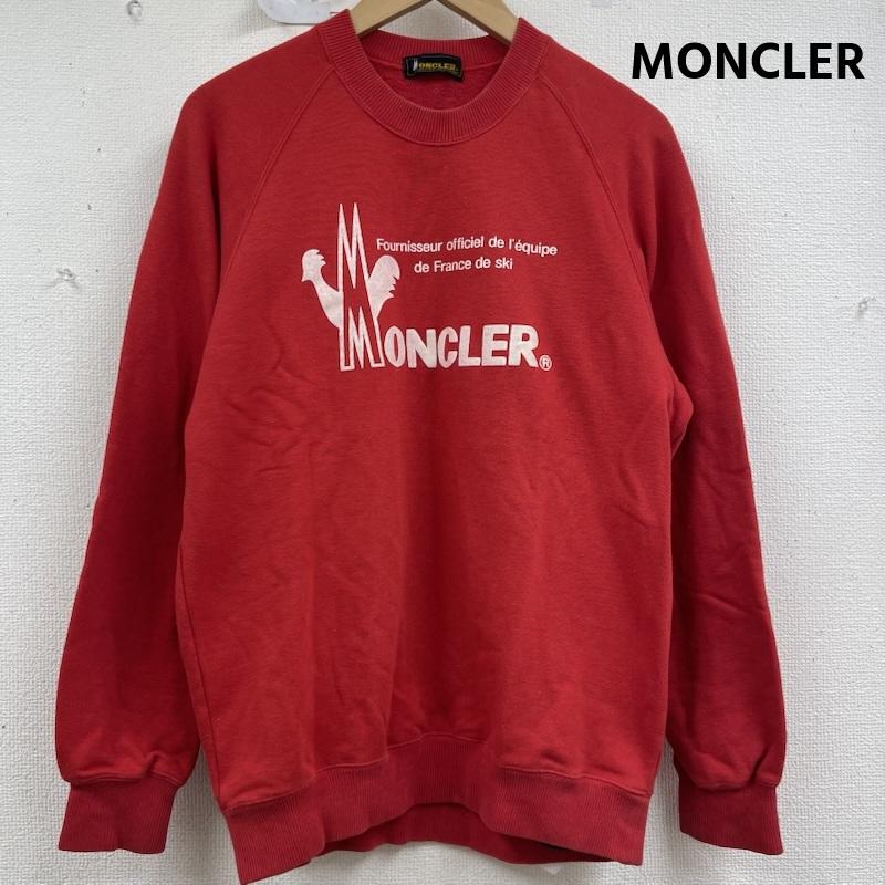 モンクレール MONCLER トレーナー 長袖 フランス スキーチーム 公式 サプライヤー プリント スウェット トレーナー L 赤 / レッド / red メンズ USED 古着 中古 50158621
