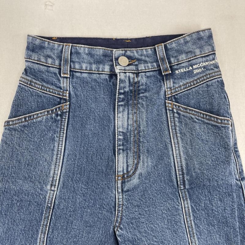 ステラマッカートニー STELLA McCARTNEY パンツ デニム、ジーンズ イタリア製 ブランド ロゴ ストレート デニム パンツ インディゴ / インディゴ / Indigo レディース USED 古着 中古 50158623