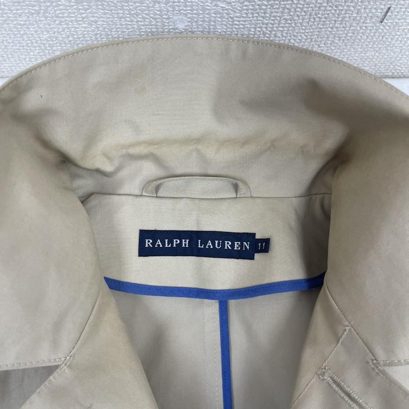 ラルフローレン RALPHLAUREN コート トレンチコート 日本製 コットン 比翼仕立て ステンカラー コート 11号 ベージュ / ベージュ / beige レディース USED 古着 中古 50158625