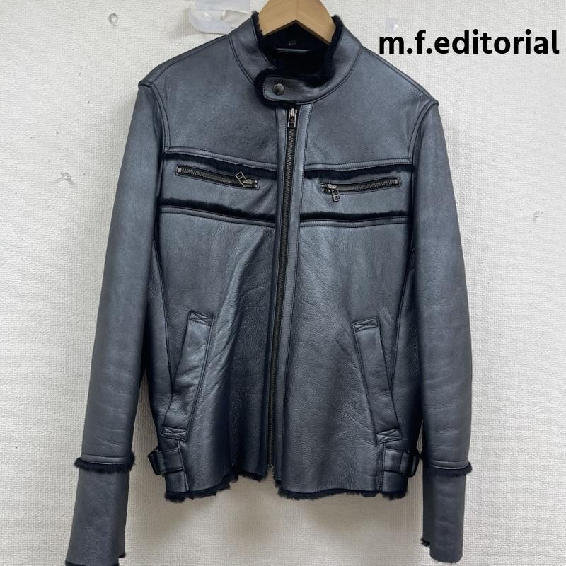 エムエフエディトリアル m.f.editorial ジャケット、上着 レザージャケット 羊革 毛皮 裏地 ファー レザー ジャケット M 黒 / ブラック / black メンズ USED 古着 中古 50158627