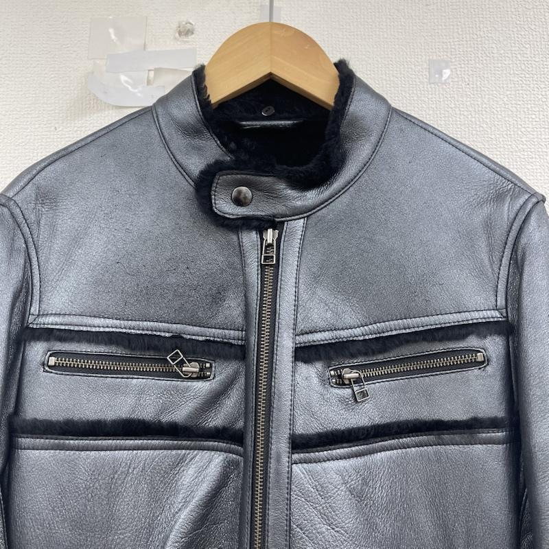 エムエフエディトリアル m.f.editorial ジャケット、上着 レザージャケット 羊革 毛皮 裏地 ファー レザー ジャケット M 黒 / ブラック / black メンズ USED 古着 中古 50158627