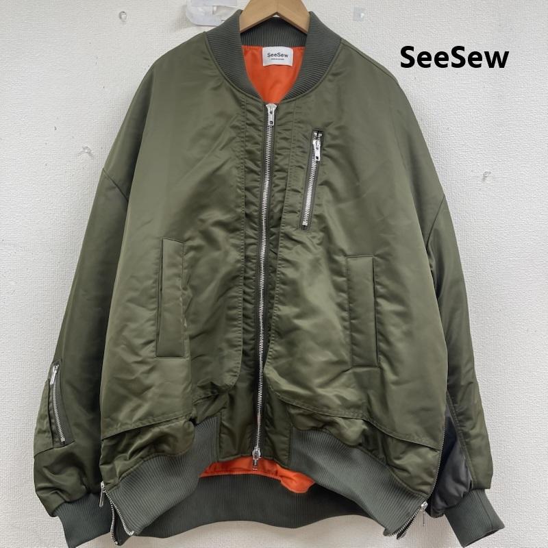 古着 USED ジャケット、上着 ジャンパー、ブルゾン SeeSew OVERSPEC MA-1 ダブル ジップ ジャケット L カーキ / カーキ / khaki メンズ USED 古着 中古 50158630