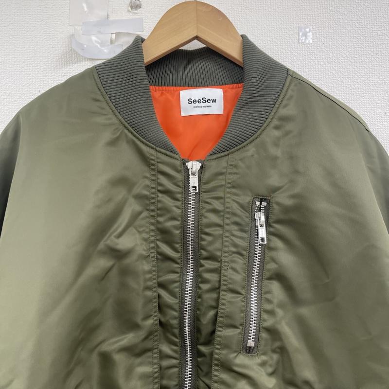 古着 USED ジャケット、上着 ジャンパー、ブルゾン SeeSew OVERSPEC MA-1 ダブル ジップ ジャケット L カーキ / カーキ / khaki メンズ USED 古着 中古 50158630