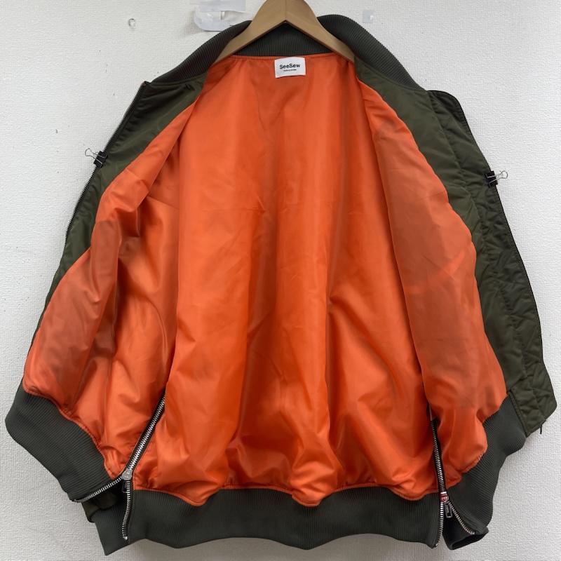 古着 USED ジャケット、上着 ジャンパー、ブルゾン SeeSew OVERSPEC MA-1 ダブル ジップ ジャケット L カーキ / カーキ / khaki メンズ USED 古着 中古 50158630
