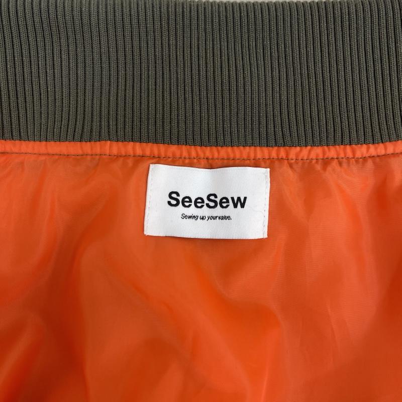 古着 USED ジャケット、上着 ジャンパー、ブルゾン SeeSew OVERSPEC MA-1 ダブル ジップ ジャケット L カーキ / カーキ / khaki メンズ USED 古着 中古 50158630