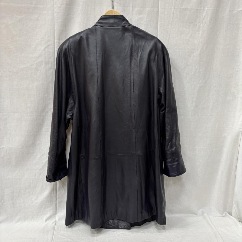 ピエールバルマン PIERRE BALMAIN ジャケット、上着 レザージャケット ラムレザーコート ダブルジャケット navy FREE FREE ワンポイント X ロゴ、文字 紺 / ネイビー / navy レディース USED 古着 中古 50158636