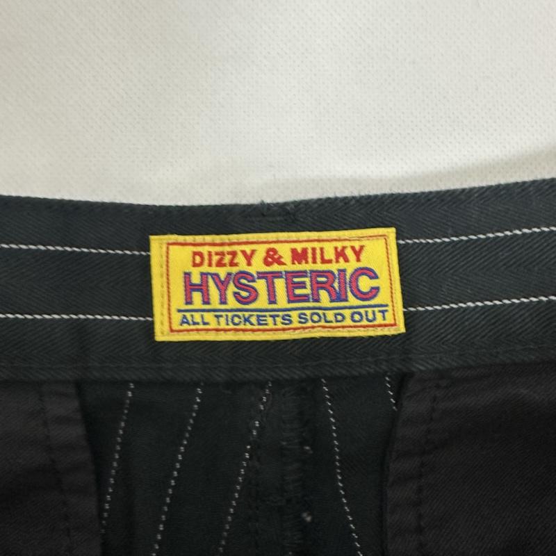 ヒステリックグラマー HYSTERIC GLAMOUR パンツ ワークパンツ、ペインターパンツ ストライプ ローライズ スタッズ パンツ 01231AP02 27インチ 黒 / ブラック / black メンズ USED 古着 中古 50158645