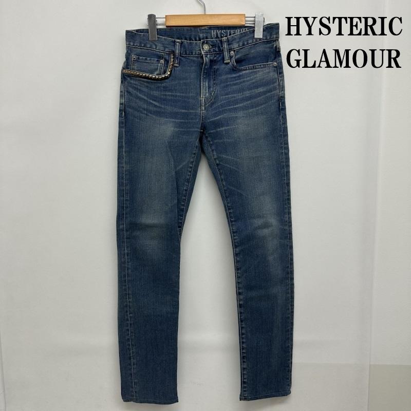 ヒステリックグラマー HYSTERIC GLAMOUR パンツ デニム、ジーンズ SP加工 スタッズ デニム パンツ 02213AP15 29インチ インディゴ / インディゴ / Indigo メンズ USED 古着 中古 50158648