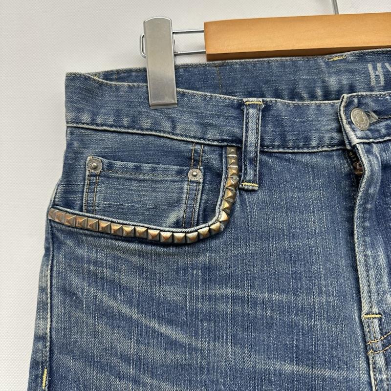 ヒステリックグラマー HYSTERIC GLAMOUR パンツ デニム、ジーンズ SP加工 スタッズ デニム パンツ 02213AP15 29インチ インディゴ / インディゴ / Indigo メンズ USED 古着 中古 50158648