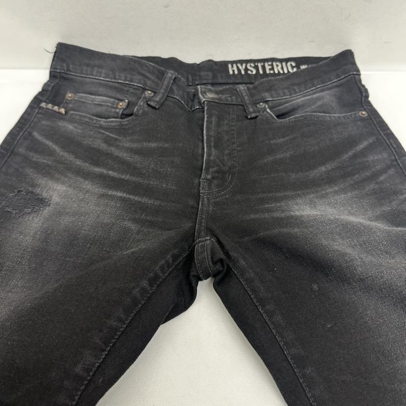 ヒステリックグラマー HYSTERIC GLAMOUR パンツ デニム、ジーンズ KPR加工 ISKO リメイク スリム ダメージ デニム パンツ 02193AP12 30インチ 黒 / ブラック / black メンズ USED 古着 中古 50158650