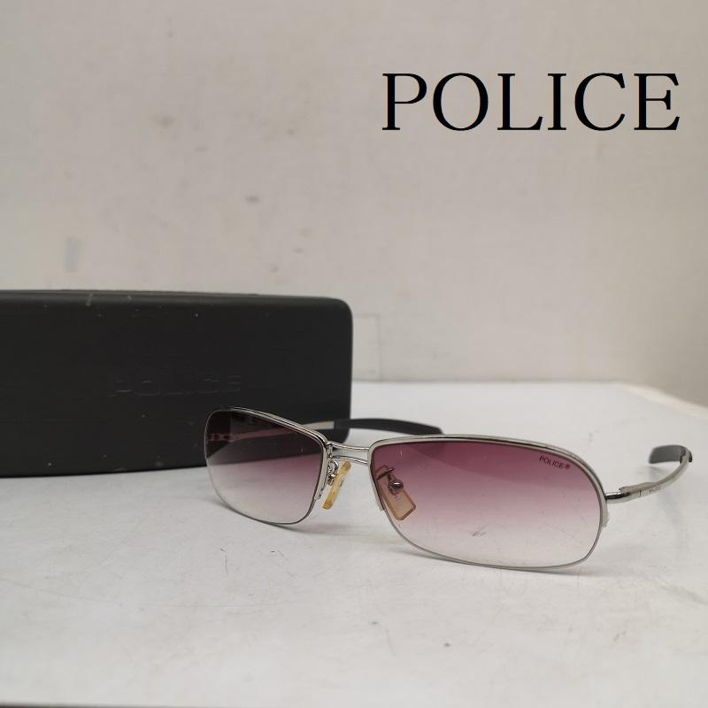 ポリス POLICE めがね・サングラス サングラス 2759 56 579x グラデーション サングラス - 紫 / パープル / purple X 銀 / シルバー / silver color メンズ USED 古着 中古 50158656