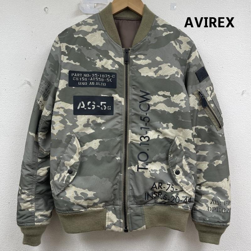 アヴィレックス AVIREX ジャケット、上着 ジャンパー、ブルゾン 40周年 カモフラージュ柄 リバーシブル MA-1 フライトジャケット 6152150 M カーキ / カーキ / khaki メンズ USED 古着 中古 50158674
