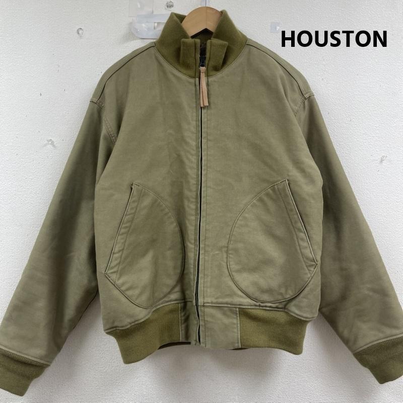 ヒューストン HOUSTON ジャケット、上着 ジャンパー、ブルゾン 日本製 裏地 アクリル ジップアップ デッキ ジャケット 36 オリーブグリーン / オリーブグリーン / メンズ USED 古着 中古 50158679