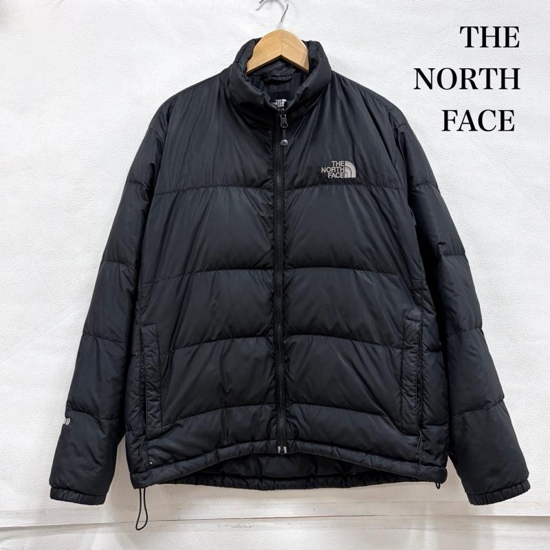ザノースフェイス THE NORTH FACE ジャケット、上着 ダウンジャケット 600 フィル ナイロン ダウン ジャケット ロゴ 刺繍 フルジップ 95 - プリント X ロゴ、文字 X 刺繍 黒 / ブラック / black X 灰 / グレー / gray メンズ USED 古着 中古 50158688