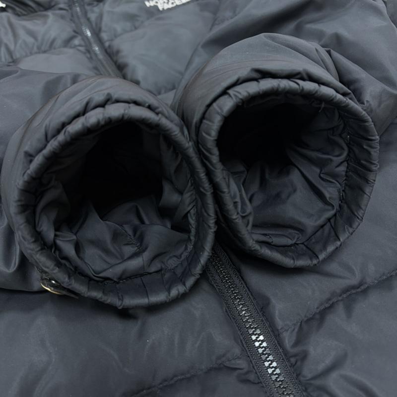 ザノースフェイス THE NORTH FACE ジャケット、上着 ダウンジャケット 600 フィル ナイロン ダウン ジャケット ロゴ 刺繍 フルジップ 95 - プリント X ロゴ、文字 X 刺繍 黒 / ブラック / black X 灰 / グレー / gray メンズ USED 古着 中古 50158688