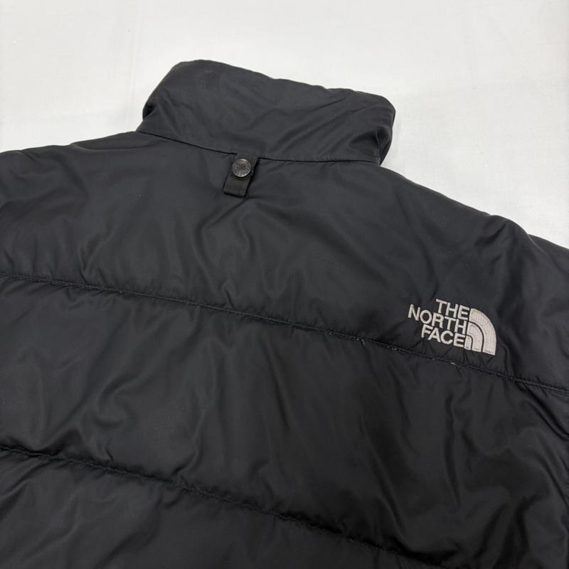 ザノースフェイス THE NORTH FACE ジャケット、上着 ダウンジャケット 600 フィル ナイロン ダウン ジャケット ロゴ 刺繍 フルジップ 95 - プリント X ロゴ、文字 X 刺繍 黒 / ブラック / black X 灰 / グレー / gray メンズ USED 古着 中古 50158688