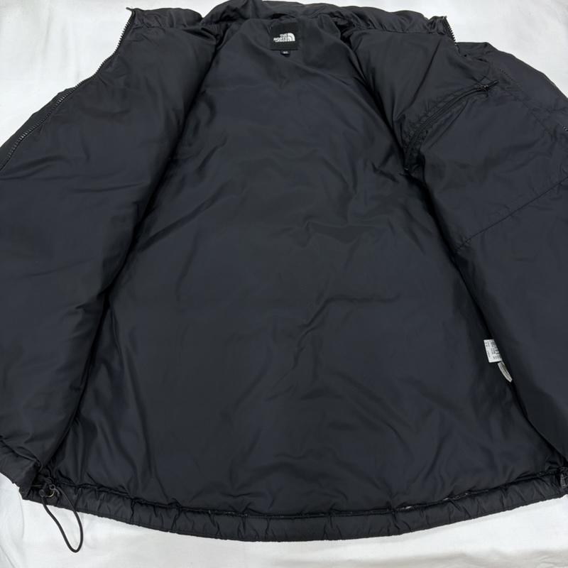 ザノースフェイス THE NORTH FACE ジャケット、上着 ダウンジャケット 600 フィル ナイロン ダウン ジャケット ロゴ 刺繍 フルジップ 95 - プリント X ロゴ、文字 X 刺繍 黒 / ブラック / black X 灰 / グレー / gray メンズ USED 古着 中古 50158688