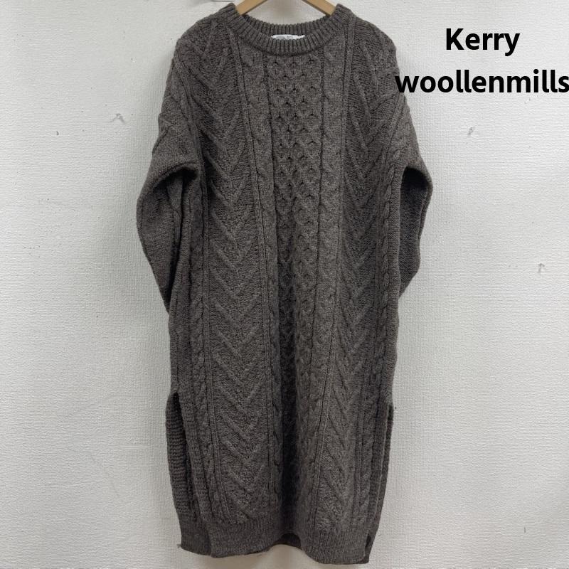 ケリーウーレンミルズ Kerrywoollenmills ニット、セーター 長袖 英国製 ウール ロング丈 セーター ニット ワンピース 34 茶 / ブラウン / brown レディース USED 古着 中古 50158712