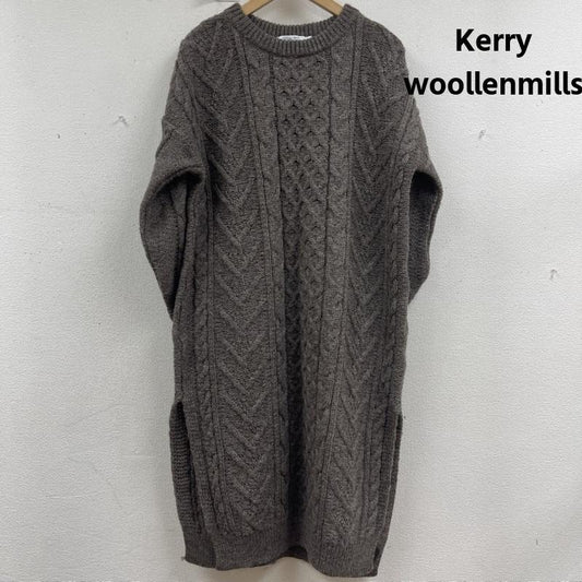 ケリーウーレンミルズ Kerrywoollenmills ニット、セーター 長袖 英国製 ウール ロング丈 セーター ニット ワンピース 34 茶 / ブラウン / brown レディース USED 古着 中古 50158712