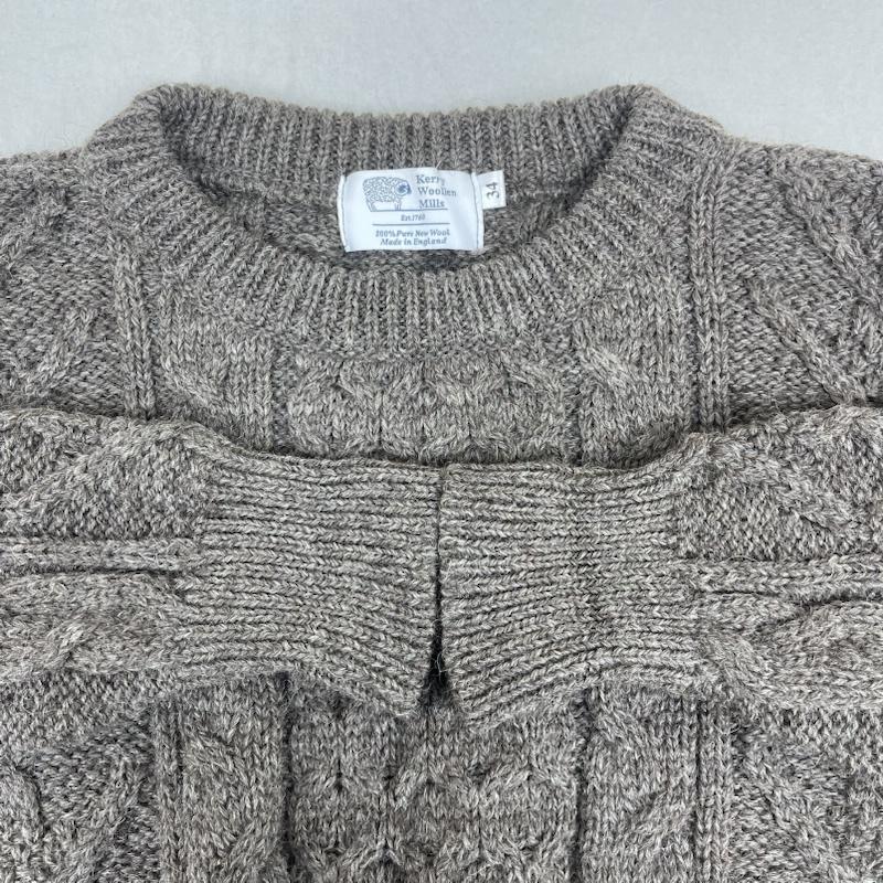 ケリーウーレンミルズ Kerrywoollenmills ニット、セーター 長袖 英国製 ウール ロング丈 セーター ニット ワンピース 34 茶 / ブラウン / brown レディース USED 古着 中古 50158712