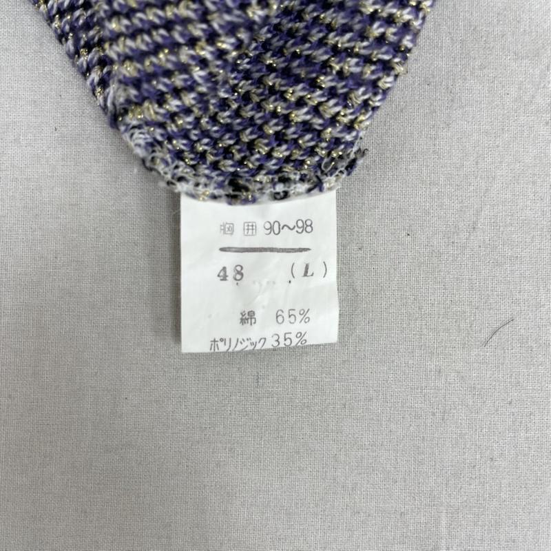 古着 USED ニット、セーター 長袖 Desiderio by Alessandra Macchi 日本製 歌舞伎 浮世絵 ニット セーター L 紫 / パープル / purple メンズ USED 古着 中古 50158716