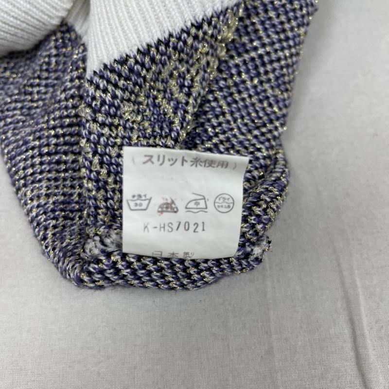 古着 USED ニット、セーター 長袖 Desiderio by Alessandra Macchi 日本製 歌舞伎 浮世絵 ニット セーター L 紫 / パープル / purple メンズ USED 古着 中古 50158716