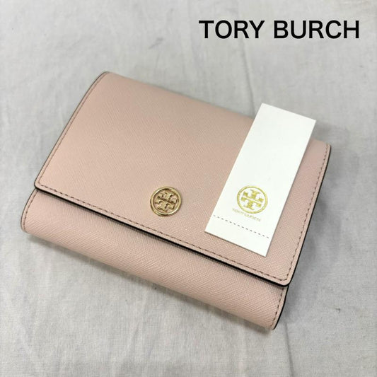 トリーバーチ TORY BURCH 財布 コンパクト財布 ROBINSON 3つ折り財布 レザー PNK 46408-688 レディース USED 古着 中古 50158725