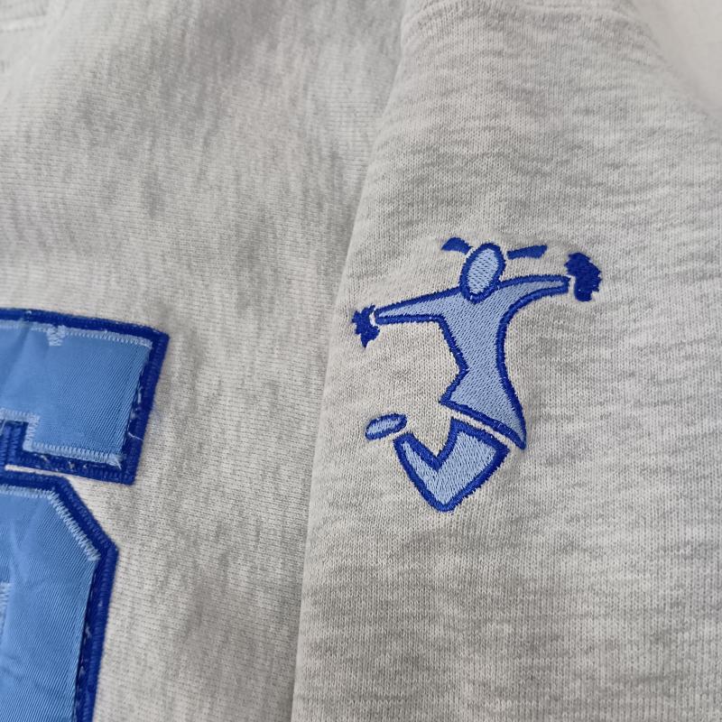 チャンピオン Champion トレーナー 長袖 90s 00s PREMIUM REVERSE WEAVE JHS CHEERLEADING チームスウェット 霜降りグレー - ロゴ、文字 灰 / グレー / gray メンズ USED 古着 中古 50158736