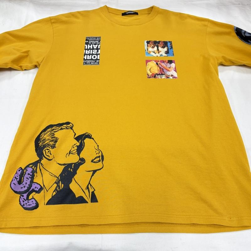 アンダーカバー UNDERCOVER Tシャツ 長袖 25AW UC COLLAGE コラージュ 長袖 Tシャツ プリント UC2E4891-2 ロンT 4 プリント マスタード / マスタード / X マルチカラー / マルチカラー / multicolor メンズ USED 古着 中古 50158747