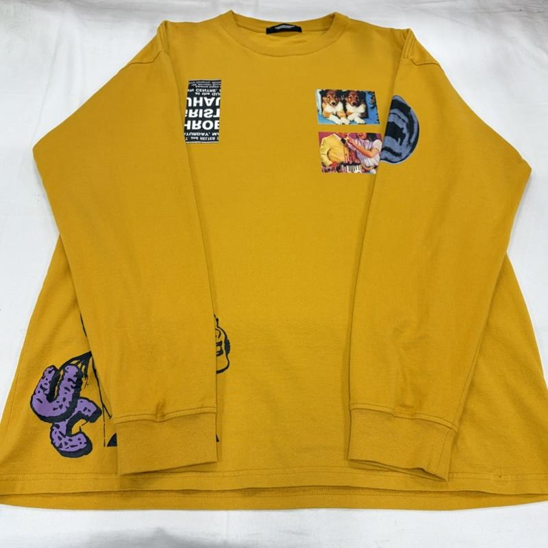 アンダーカバー UNDERCOVER Tシャツ 長袖 25AW UC COLLAGE コラージュ 長袖 Tシャツ プリント UC2E4891-2 ロンT 4 プリント マスタード / マスタード / X マルチカラー / マルチカラー / multicolor メンズ USED 古着 中古 50158747