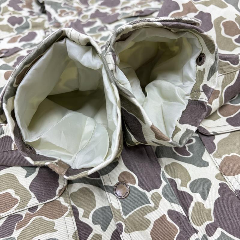 ハフ HUF ジャケット、上着 ジャンパー、ブルゾン ミリタリー カモフラ 迷彩 ワーク ジャケット フード ロゴ 刺繍 ジップアップ M カモフラージュ柄・迷彩 緑 / グリーン / green X カーキ / カーキ / khaki メンズ USED 古着 中古 50158749