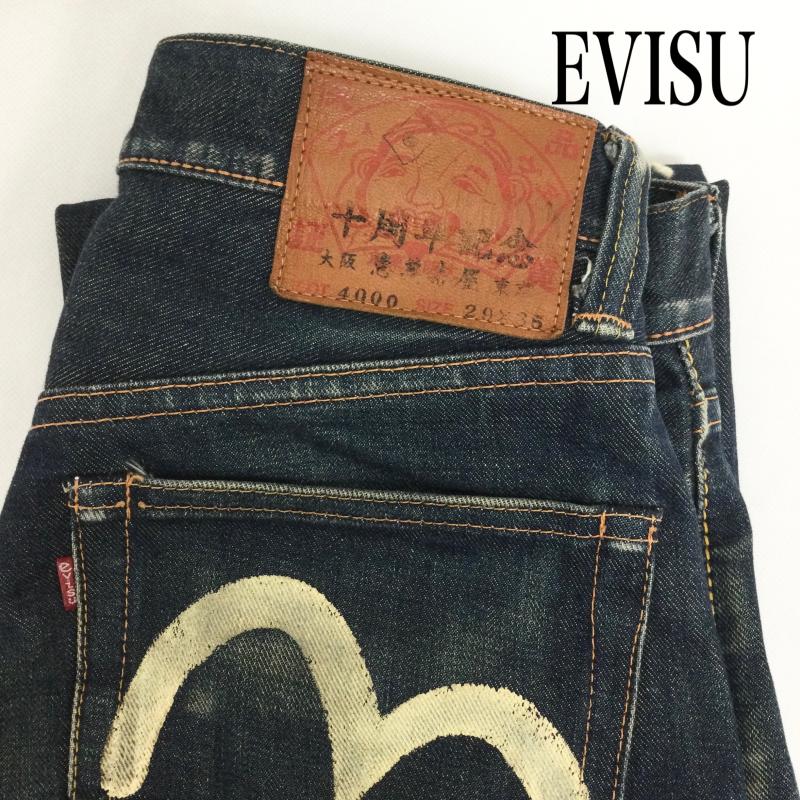エヴィス EVISU パンツ デニム、ジーンズ evisu エヴィス　10周年記念モデル　Lot 4000 29インチ 無地 インディゴ / インディゴ / Indigo メンズ USED 古着 中古 50158755