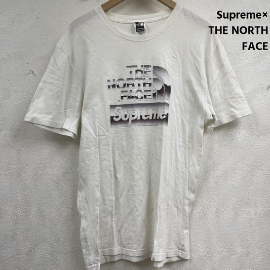 シュプリーム Supreme Tシャツ 半袖 THE NORTH FACE 18SS Metallic Logo T-Shirt グラフィック プリント M 白 / ホワイト / white メンズ USED 古着 中古 50158763