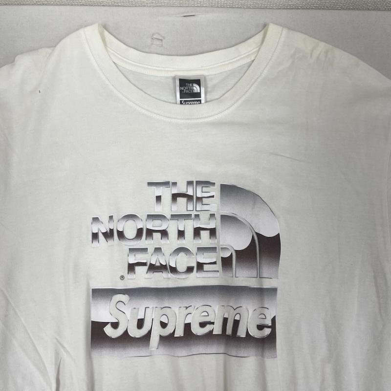 シュプリーム Supreme Tシャツ 半袖 THE NORTH FACE 18SS Metallic Logo T-Shirt グラフィック プリント M 白 / ホワイト / white メンズ USED 古着 中古 50158763