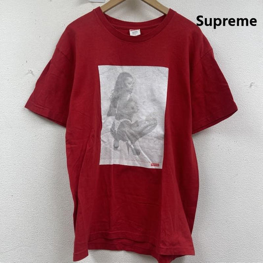 シュプリーム Supreme Tシャツ 半袖 17ss Digi Tee アスキーアートドット状 グラフィック プリント L 赤 / レッド / red メンズ USED 古着 中古 50158774