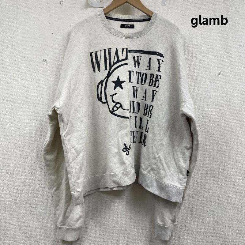 グラム glamb トレーナー 長袖 Separate big sweat2 リメイク風 プリント トレーナー gb0320/cs08 M 灰 / グレー / gray メンズ USED 古着 中古 50158800