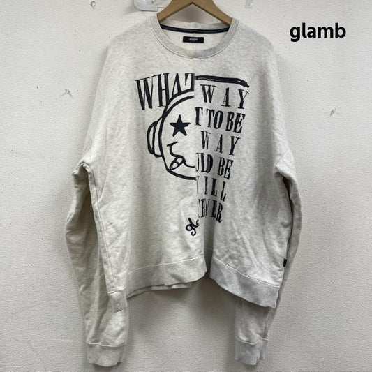 グラム glamb トレーナー 長袖 Separate big sweat2 リメイク風 プリント トレーナー gb0320/cs08 M 灰 / グレー / gray メンズ USED 古着 中古 50158800