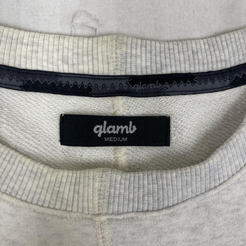 グラム glamb トレーナー 長袖 Separate big sweat2 リメイク風 プリント トレーナー gb0320/cs08 M 灰 / グレー / gray メンズ USED 古着 中古 50158800