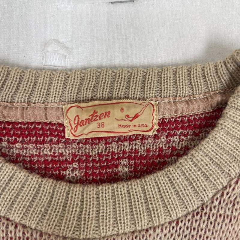 ジャンセン Jantzen ニット、セーター 長袖 40s 50s USA製 ヴィンテージ ノルディック ニット セーター 38 茶 / ブラウン / brown レディース USED 古着 中古 50158804