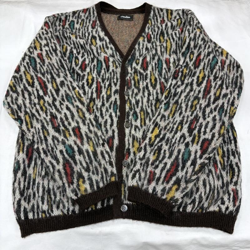 古着 USED カーディガン 長袖 EXODUS エクソダス WACKO MARIA レオパード ヒョウ柄 カーディガン モヘア XL ヒョウ柄・レオパード柄 茶 / ブラウン / brown X マルチカラー / マルチカラー / multicolor メンズ USED 古着 中古 50158805